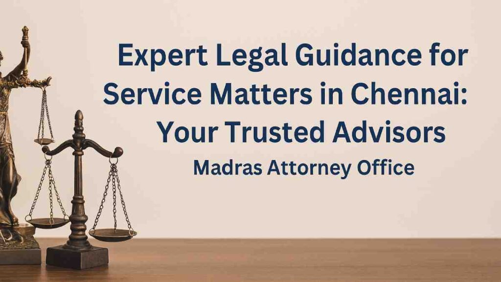 Expert Legal Guidance for Service Matters in Chennai: Your Trusted Advisors