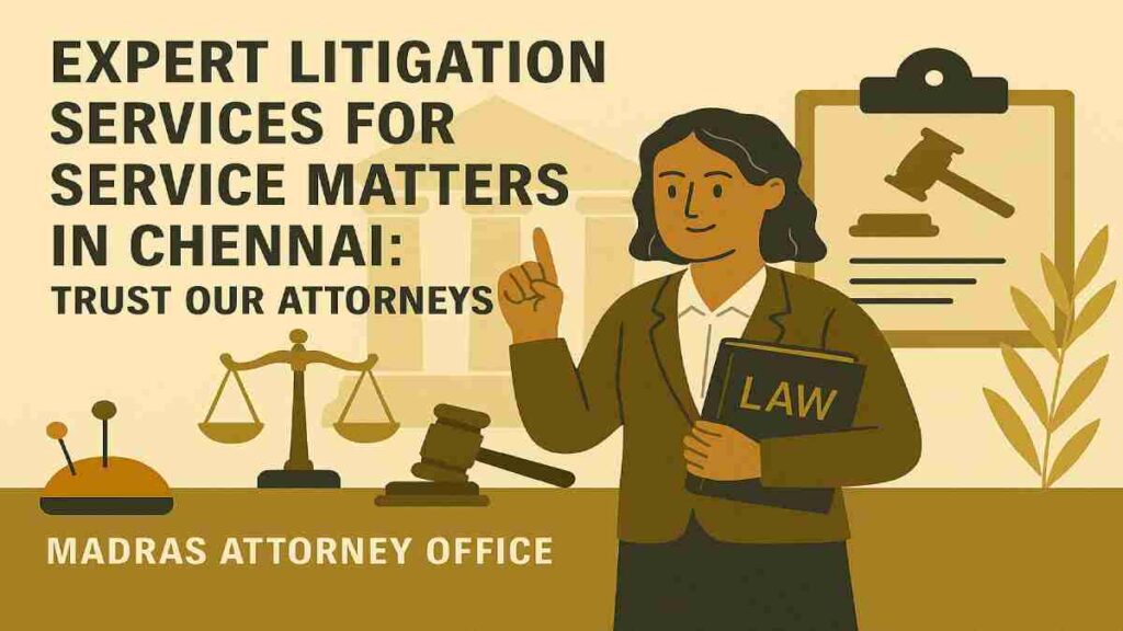 Expert Litigation Services for Service Matters in Chennai: Trust Our Attorneys