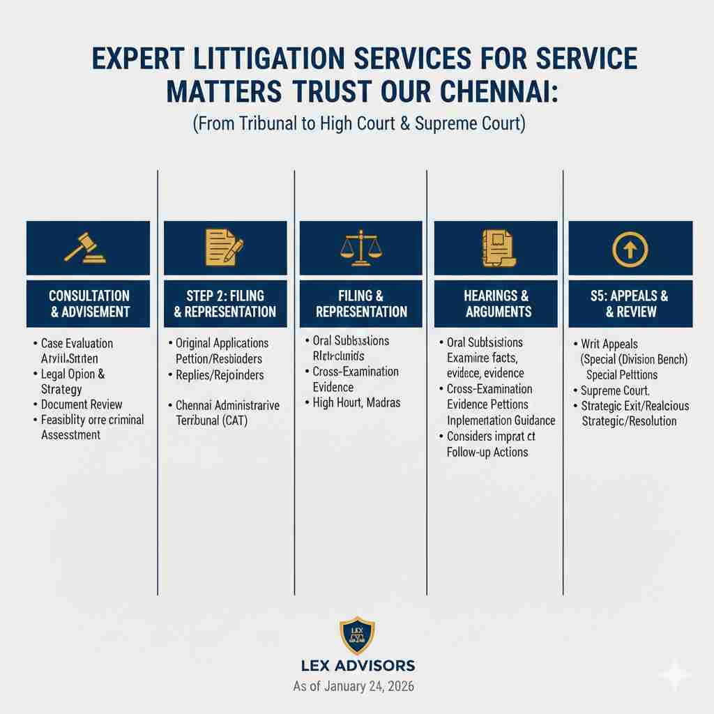 Expert Litigation Services for Service Matters in Chennai: Trust Our Attorneys